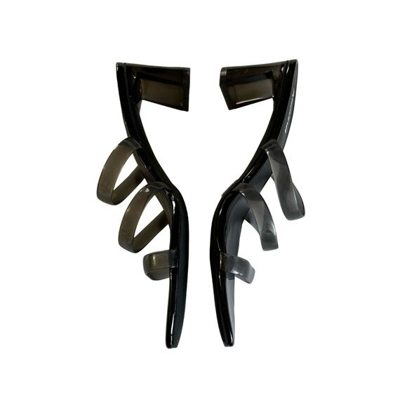 Abound Women’s Ethan Black Smoke Translucent Heel Strappy Slide Sandals Size 8 - Picture 3 of 6